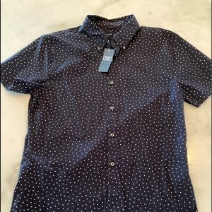 Abercrombie and Fitch men’s size medium short sleeve shirt. Navy, slim,